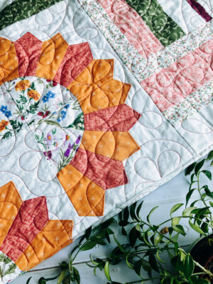 Petals Afield Quilt Pattern; Dresden Plates