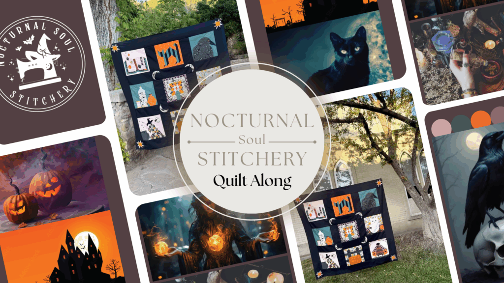 Halloween Quilt Sampler; Nocturnal Soul Stitchery; Pumpking; Haunted House; Black Cat; Raven