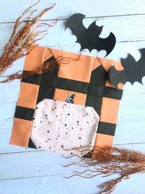 Pumpkin Quilt Block; Bats