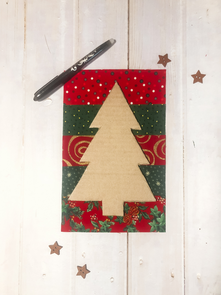 trace christmas tree banner