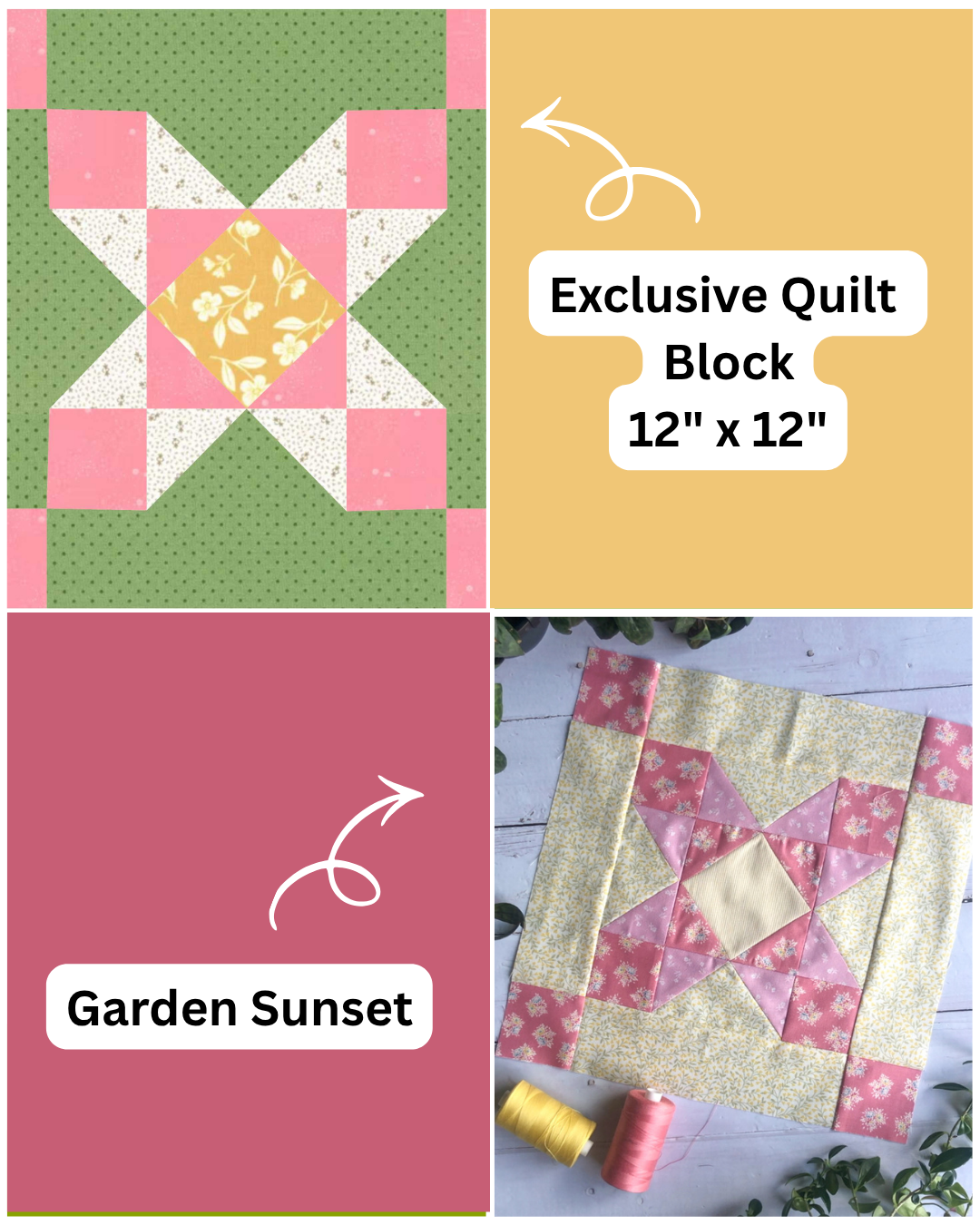 september quilter's correspondence garden sunset