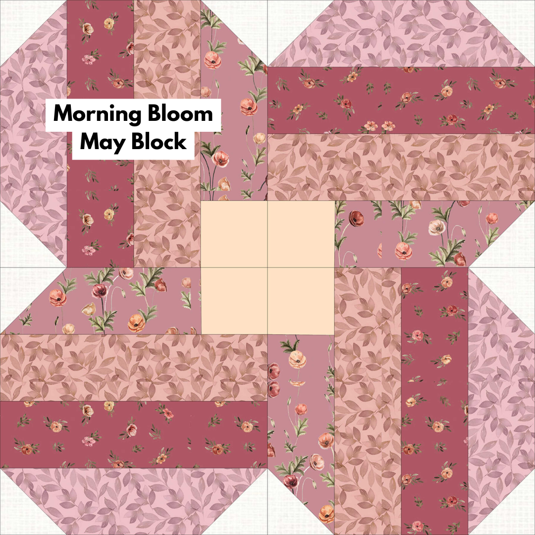 Morning Bloom Month 2 Quilt Block