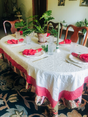 quilted tablecloth