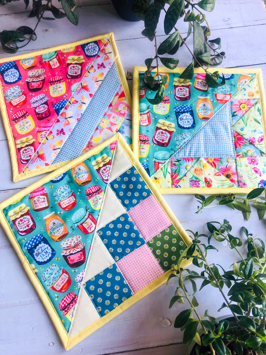 quilted hot pads