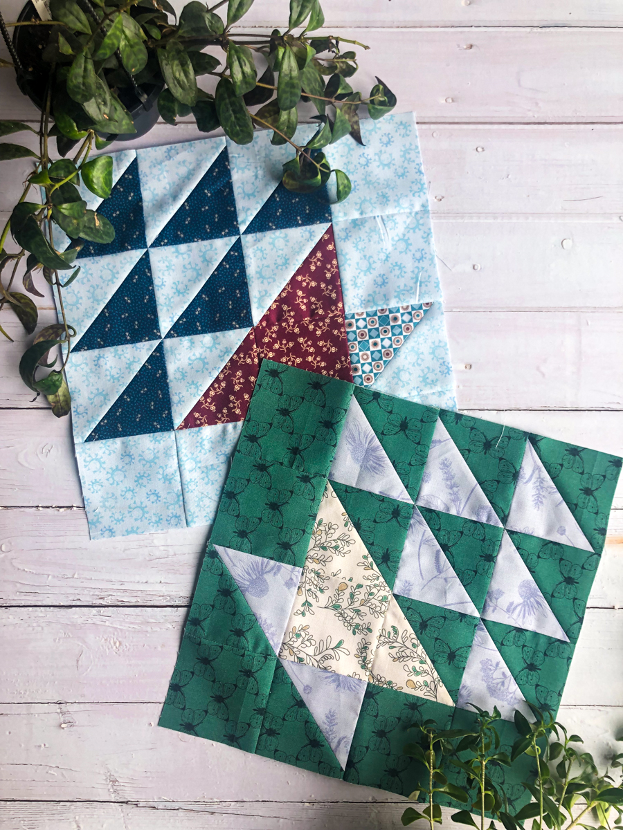 basket full of triangles quilt block